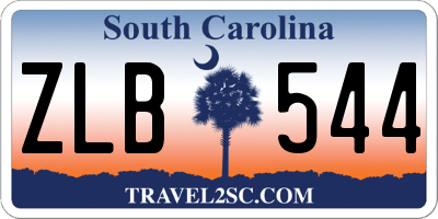 SC license plate ZLB544