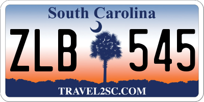 SC license plate ZLB545
