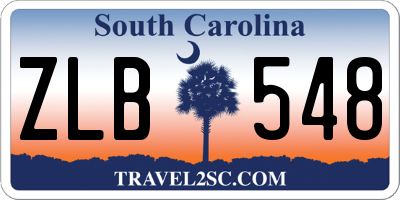 SC license plate ZLB548