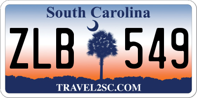 SC license plate ZLB549
