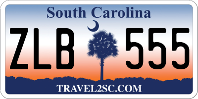 SC license plate ZLB555