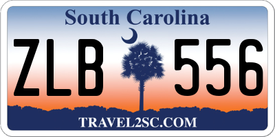 SC license plate ZLB556
