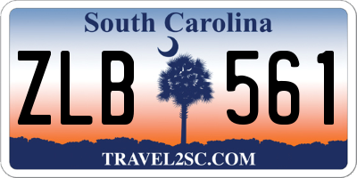 SC license plate ZLB561