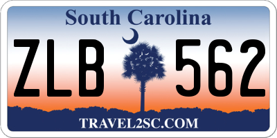 SC license plate ZLB562