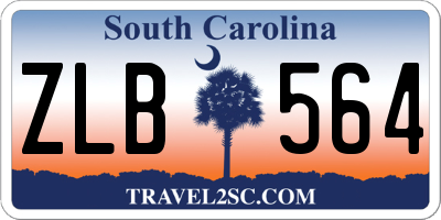 SC license plate ZLB564
