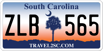 SC license plate ZLB565