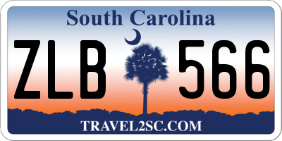 SC license plate ZLB566