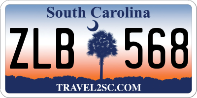 SC license plate ZLB568