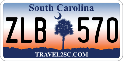 SC license plate ZLB570