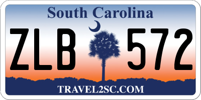 SC license plate ZLB572