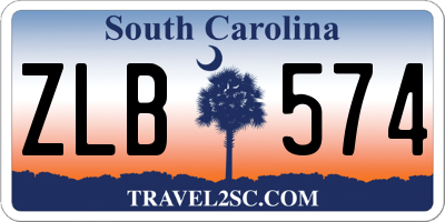SC license plate ZLB574