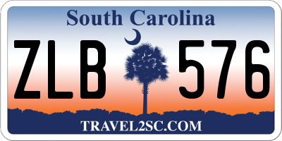 SC license plate ZLB576