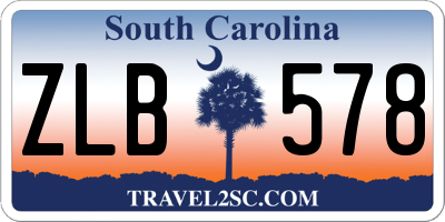 SC license plate ZLB578