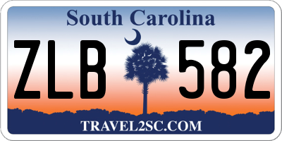 SC license plate ZLB582