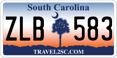 SC license plate ZLB583