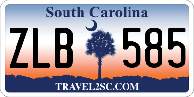 SC license plate ZLB585