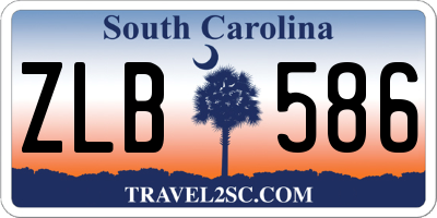 SC license plate ZLB586