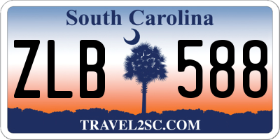 SC license plate ZLB588