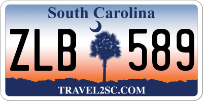 SC license plate ZLB589