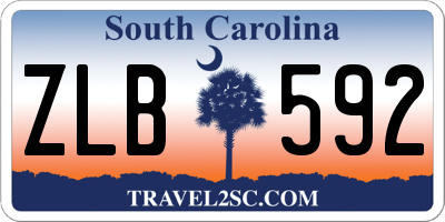SC license plate ZLB592