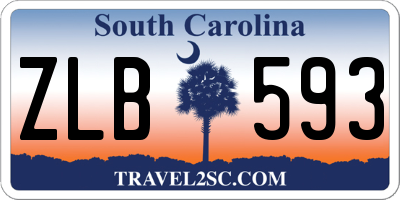 SC license plate ZLB593
