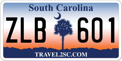 SC license plate ZLB601