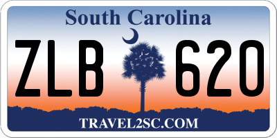 SC license plate ZLB620