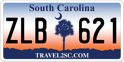 SC license plate ZLB621