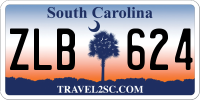SC license plate ZLB624