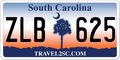 SC license plate ZLB625