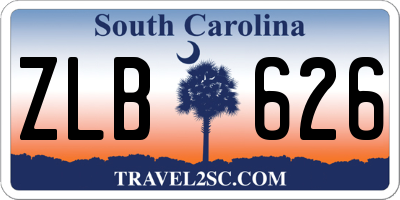 SC license plate ZLB626