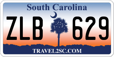 SC license plate ZLB629