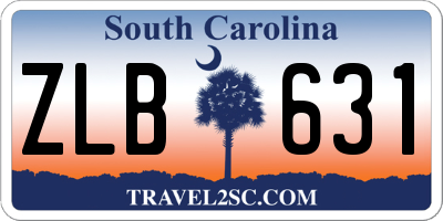 SC license plate ZLB631