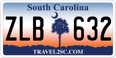 SC license plate ZLB632