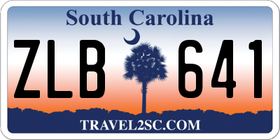 SC license plate ZLB641