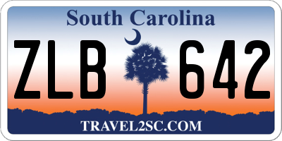 SC license plate ZLB642