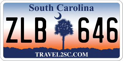 SC license plate ZLB646