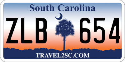 SC license plate ZLB654