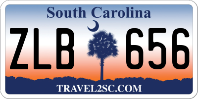SC license plate ZLB656