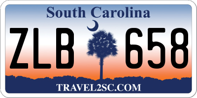 SC license plate ZLB658