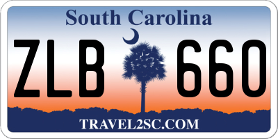 SC license plate ZLB660