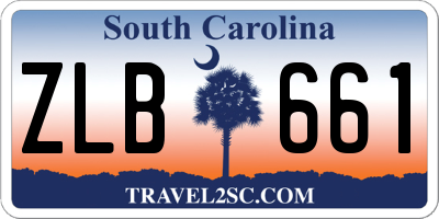 SC license plate ZLB661