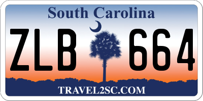 SC license plate ZLB664