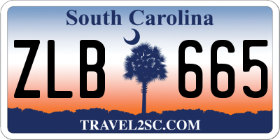 SC license plate ZLB665