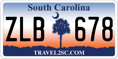 SC license plate ZLB678