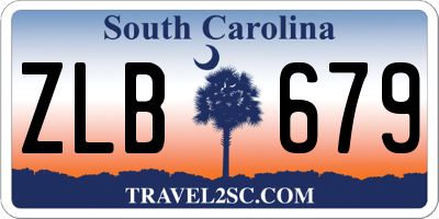 SC license plate ZLB679