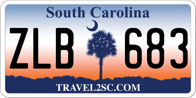SC license plate ZLB683
