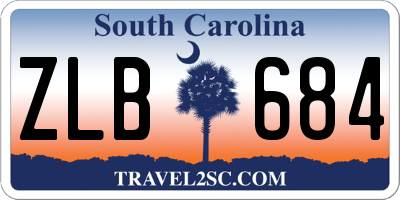 SC license plate ZLB684