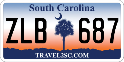 SC license plate ZLB687