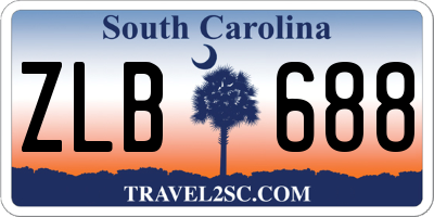 SC license plate ZLB688